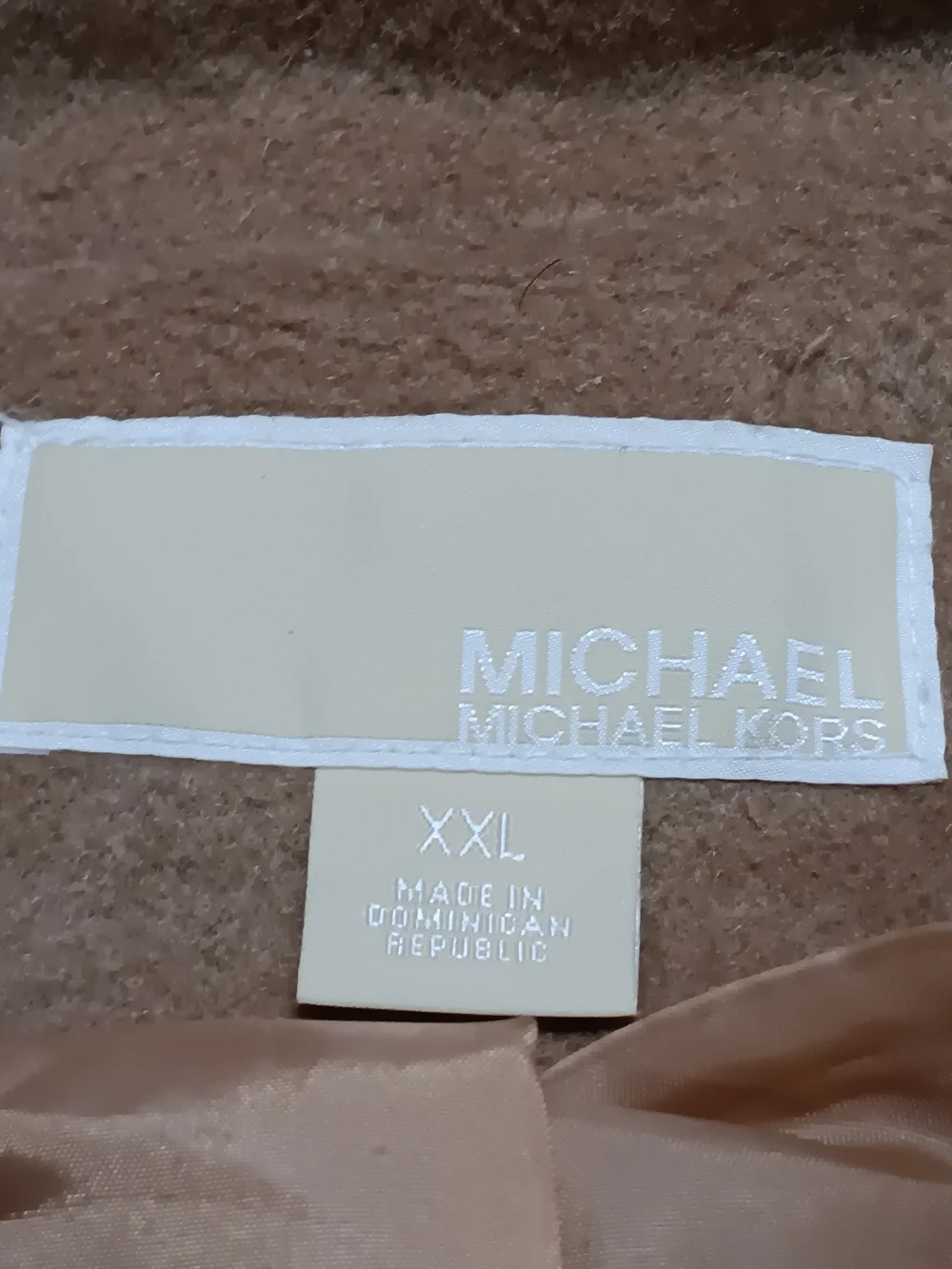 Michael Kors Taupe Belted Trench Coat With Shawl Hat